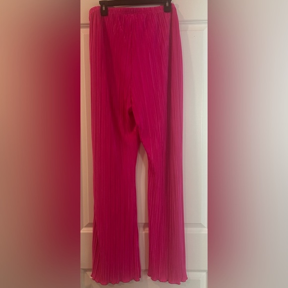 Good American Always Fits High Waist Plissé Fuchsia Pants  Sz 5/6 NWT 2x/3X - Picture 2 of 12